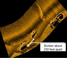 مسح جانبي لجزيرة مونا و Page